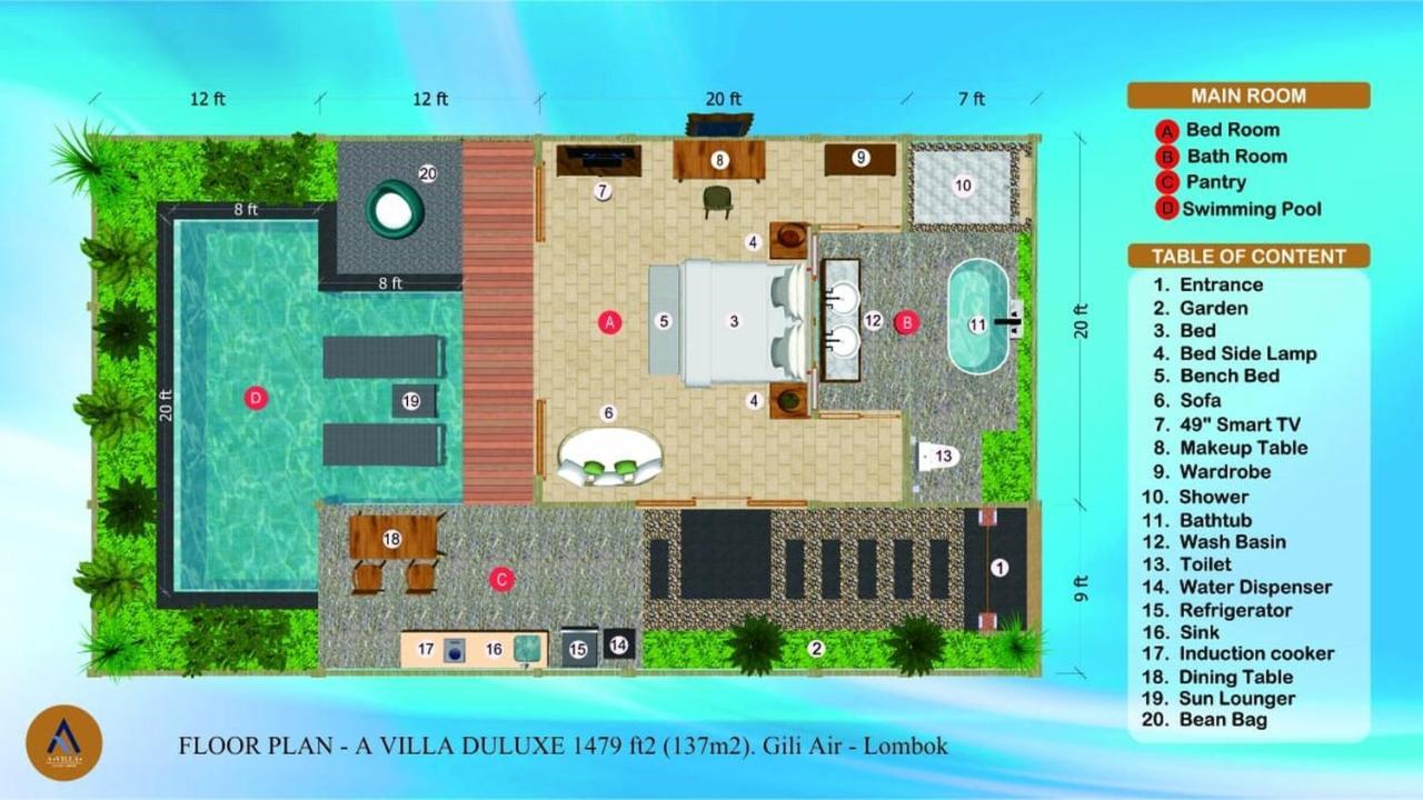 A Villa Gili Islands Exterior photo